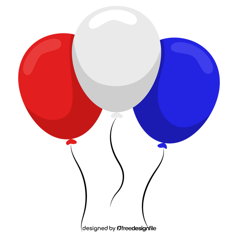 US Independence Day balloons clipart