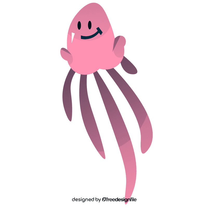 Ocean jellyfish happy clipart