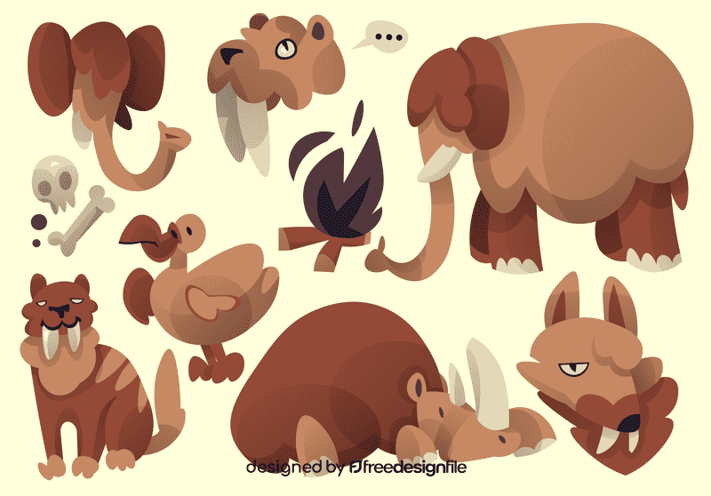 Prehistoric animals vector