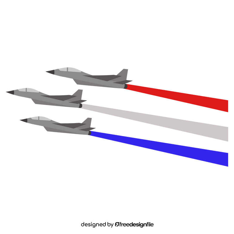 Happy Independence day air show clipart