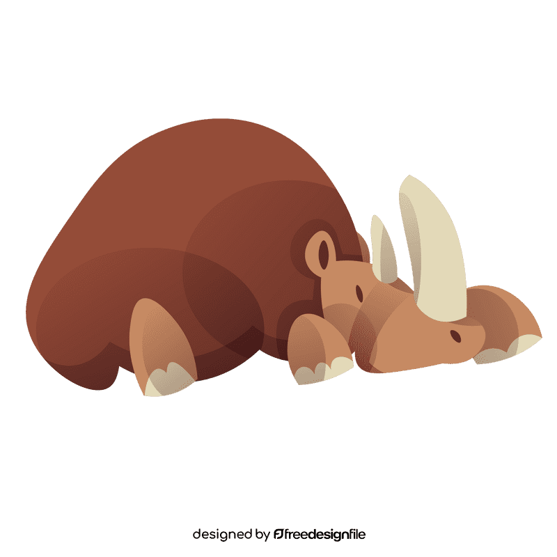 Prehistoric rhino clipart