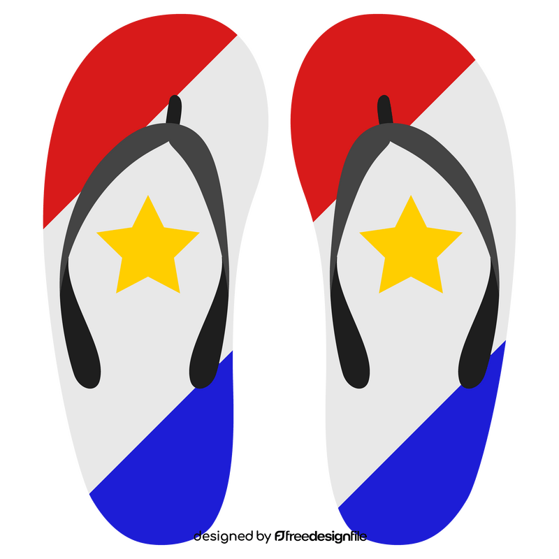 Independence Day flip flops clipart