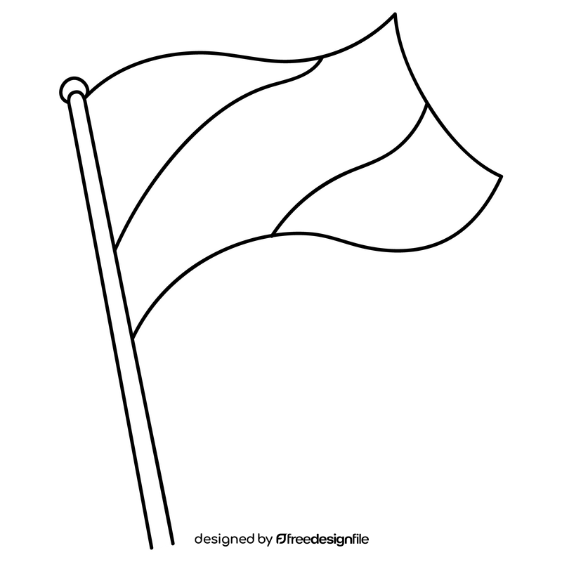 4th of july flag drawing black and white clipart