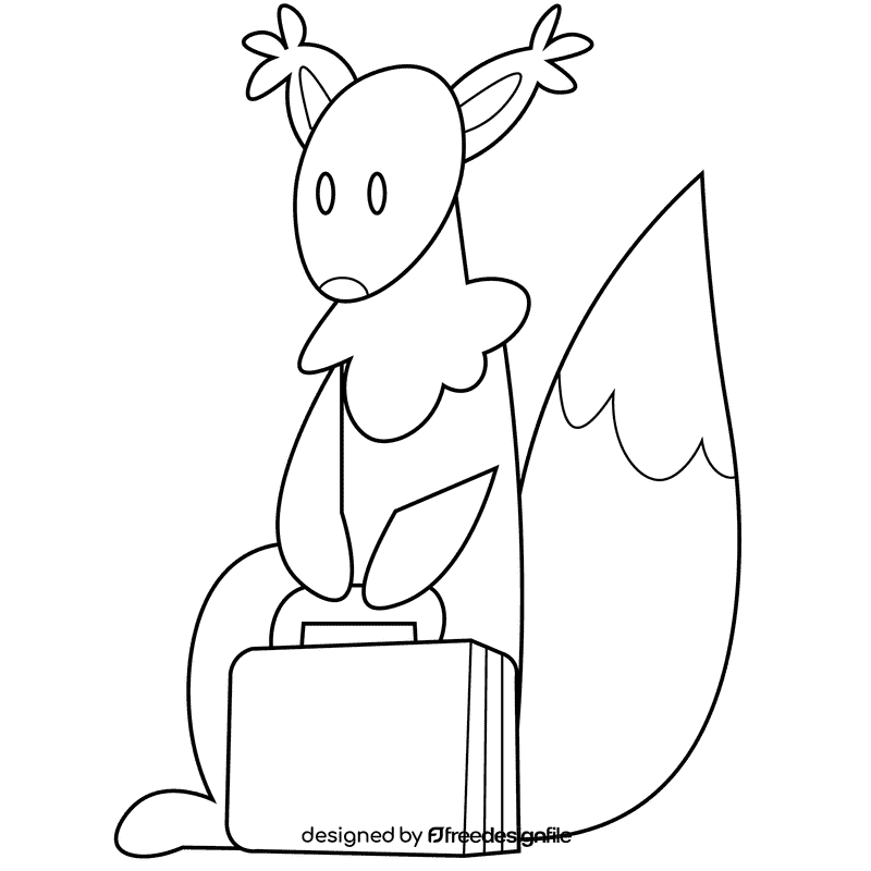 Travel squirrel black and white clipart Travel squirrel black and white clipart