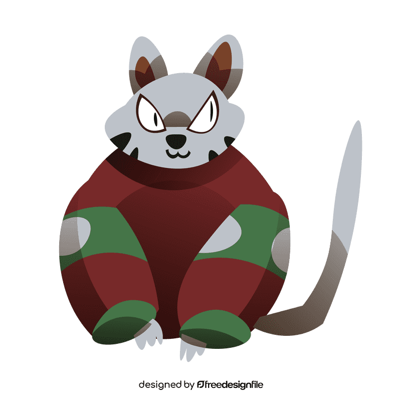 Winter cat clipart