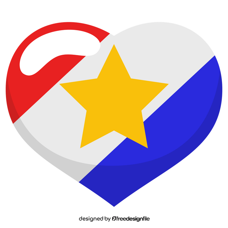 4th of july patriotic heart clipart
