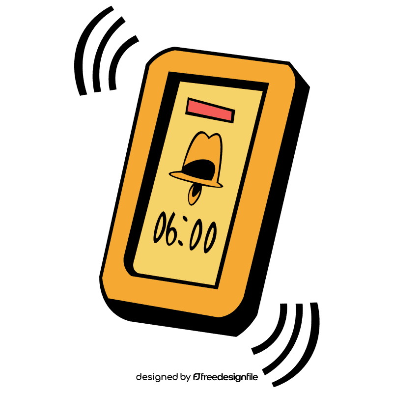 Alarm clock telephone clipart