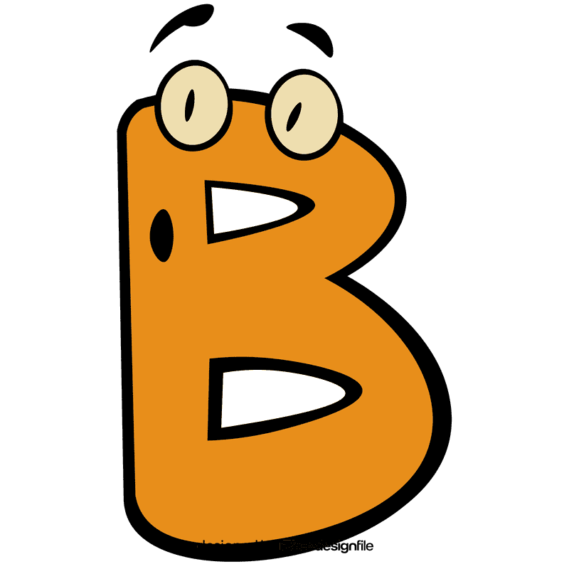 Alphabet letter black and white clipart