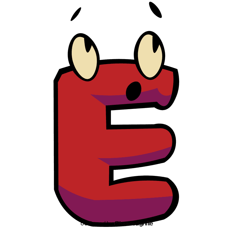Alphabet letter e clipart