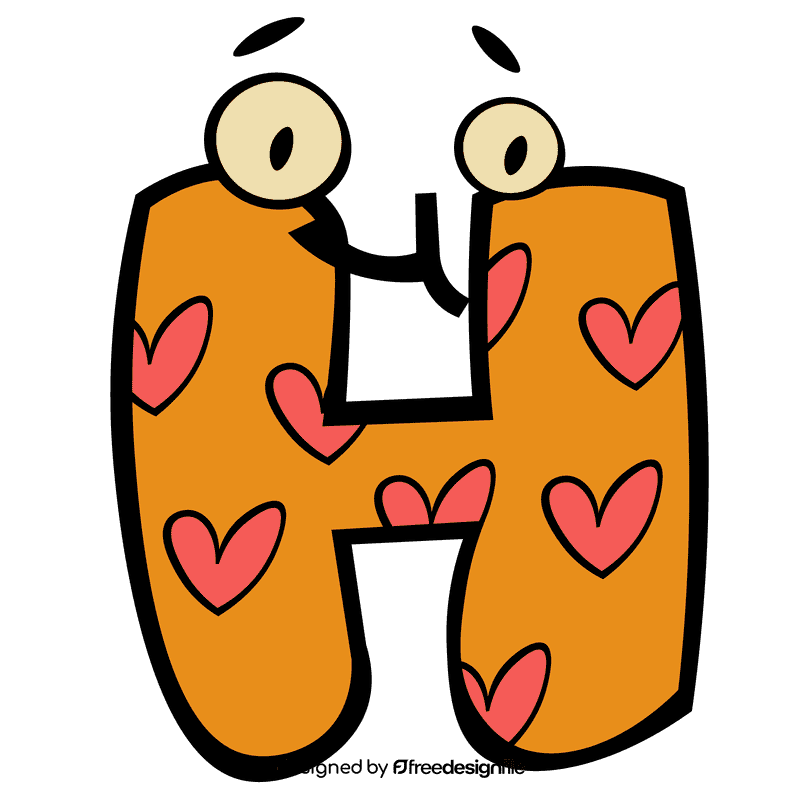 Alphabet letter h clipart