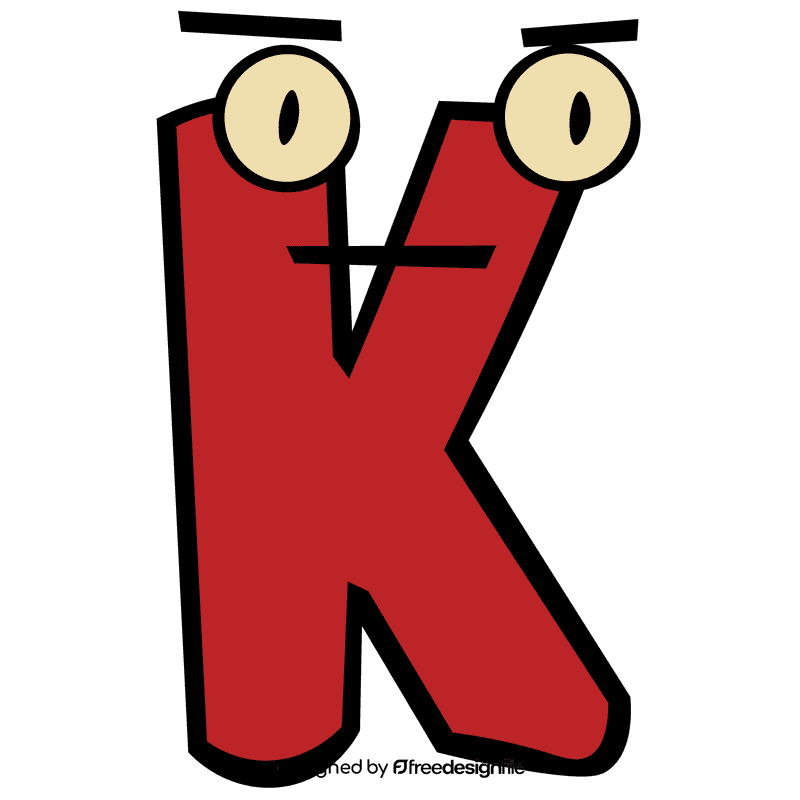 Alphabet letter k clipart