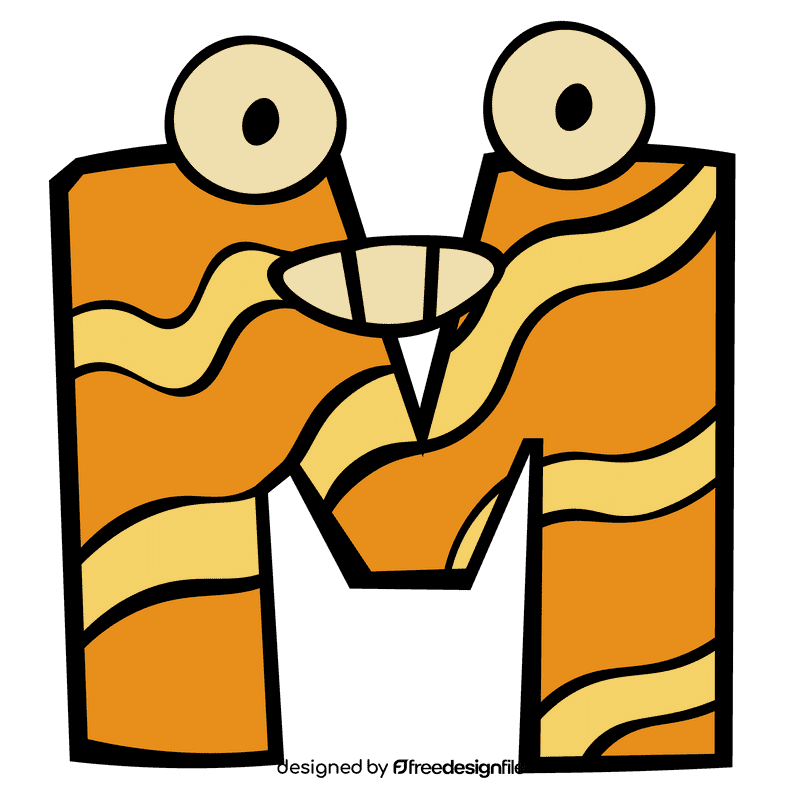 Alphabet letter m clipart