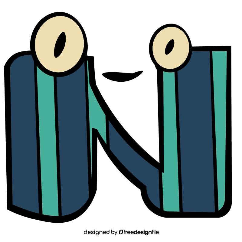 Alphabet letter n clipart