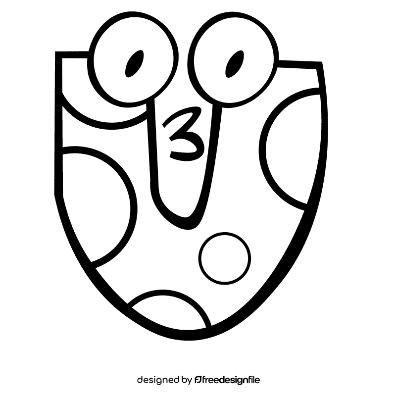 Alphabet letter u black and white clipart