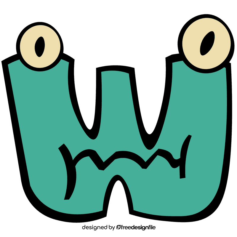 Alphabet letter w clipart