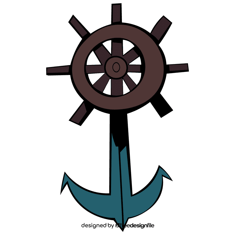 Anchor steering wheel clipart