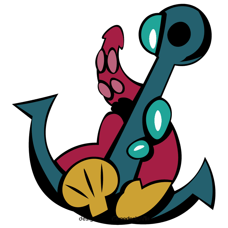 Anchor tentacles clipart