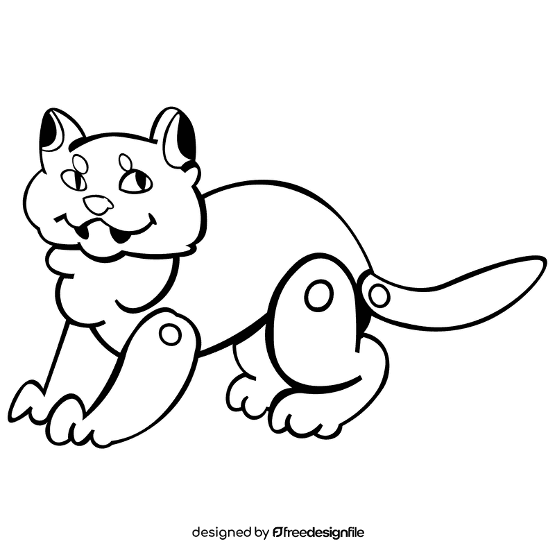 Animation deformation black and white clipart