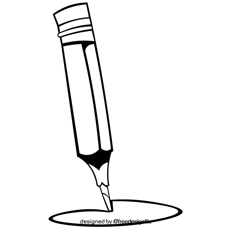 Animation pencil black and white clipart