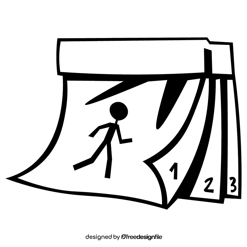 Animation storyboard black and white clipart