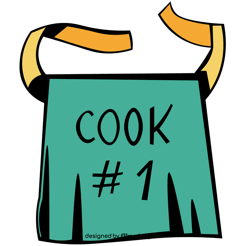 Apron blue clipart