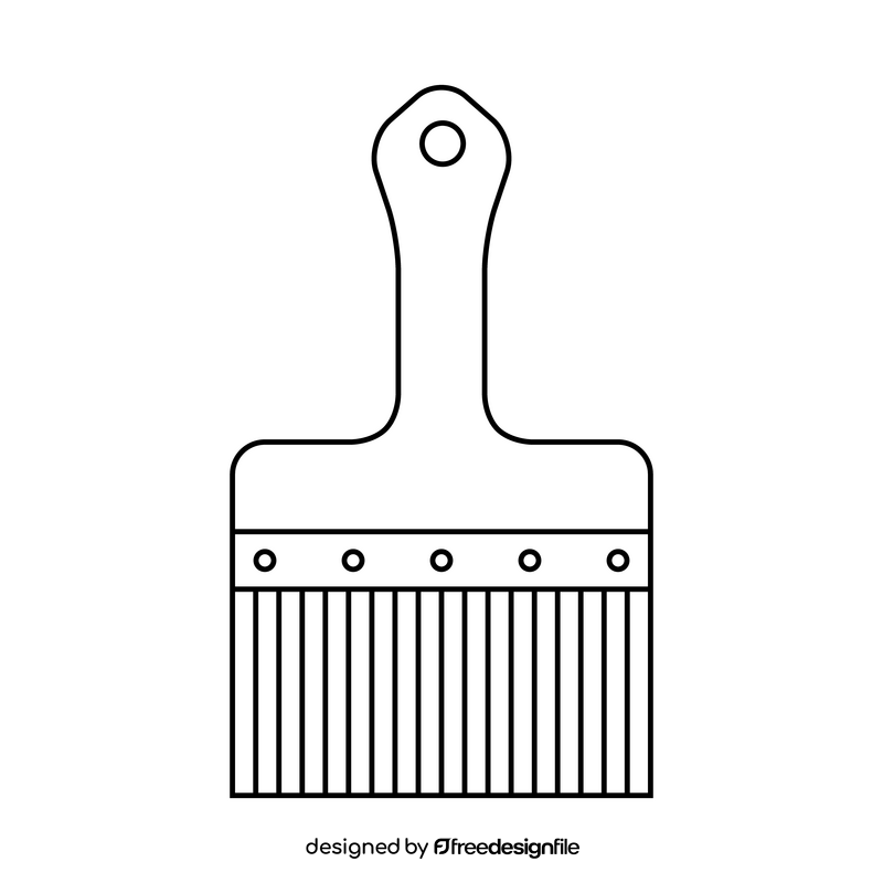 Paint brush black and white clipart