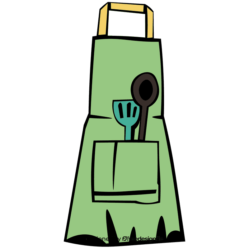 Apron green clipart