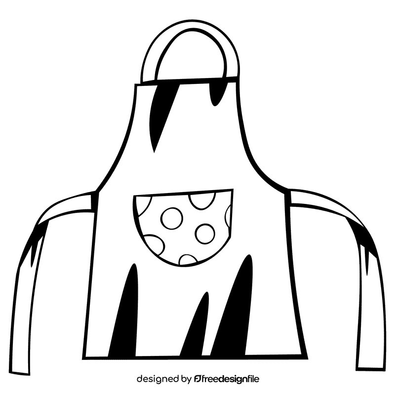 Apron old black and white clipart