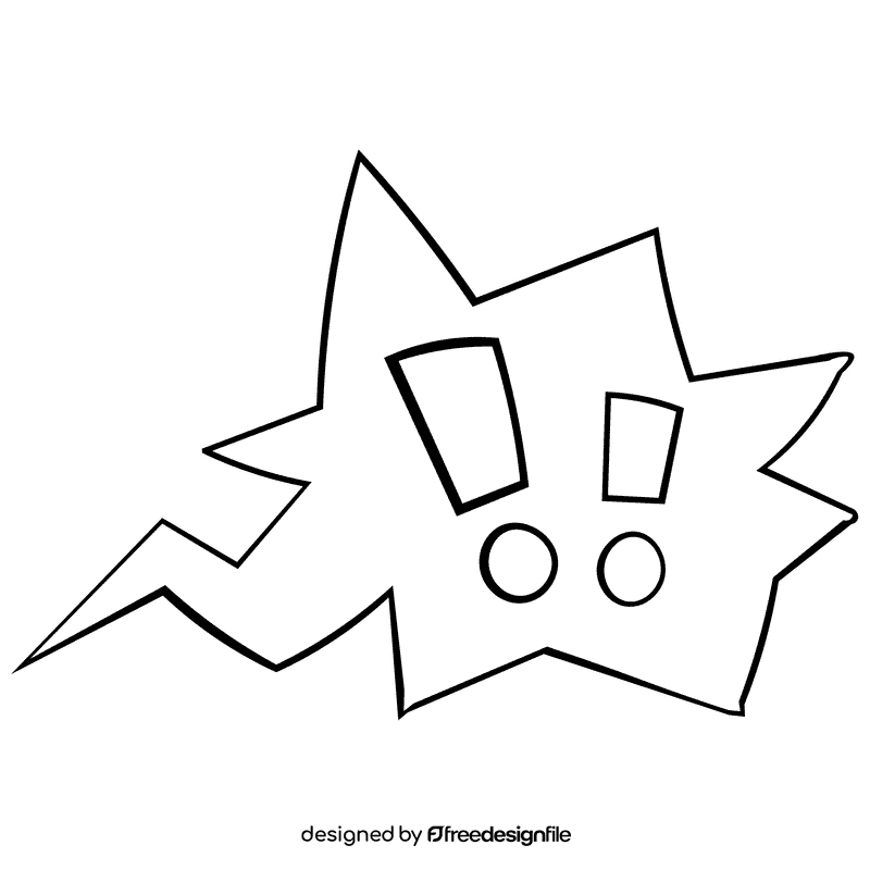 Attention drill black and white clipart