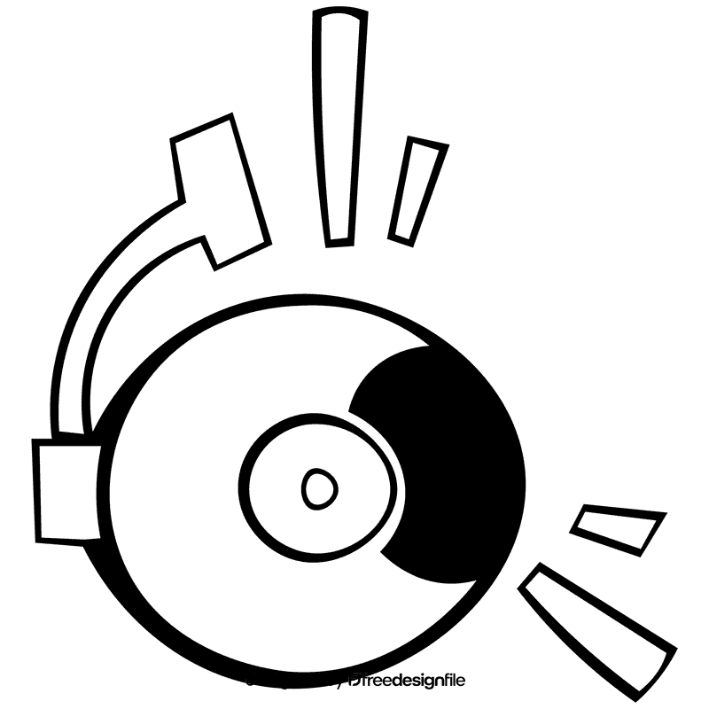 Attention drill black and white clipart