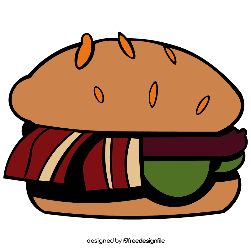 Bacon burger clipart