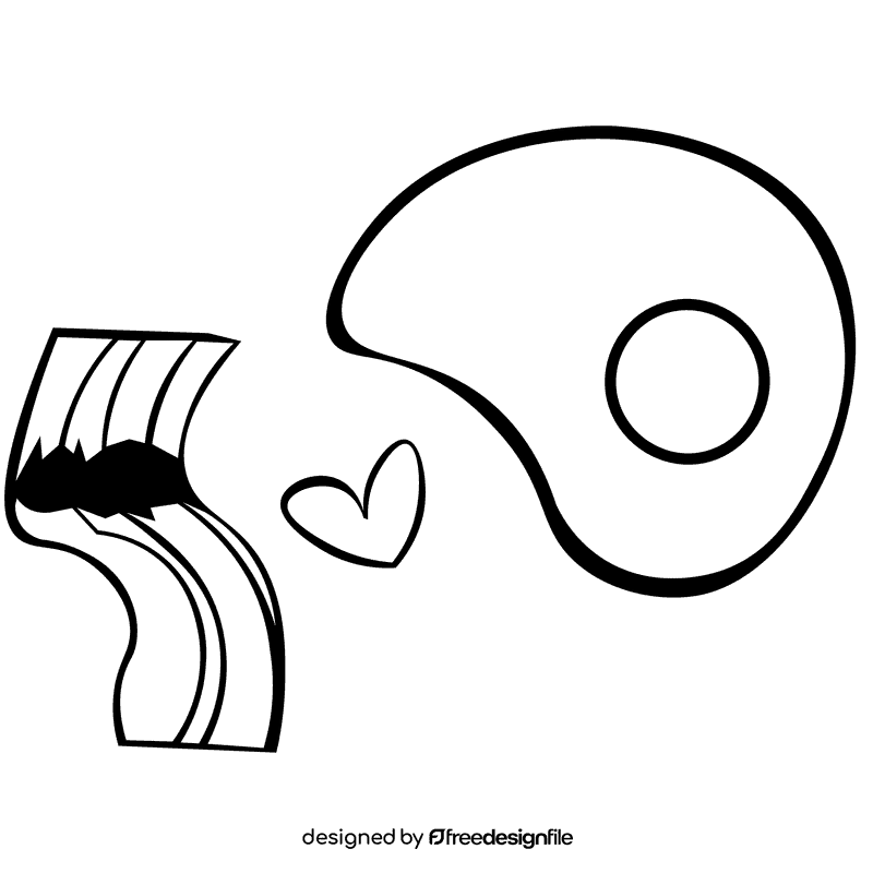 Bacon connection black and white clipart