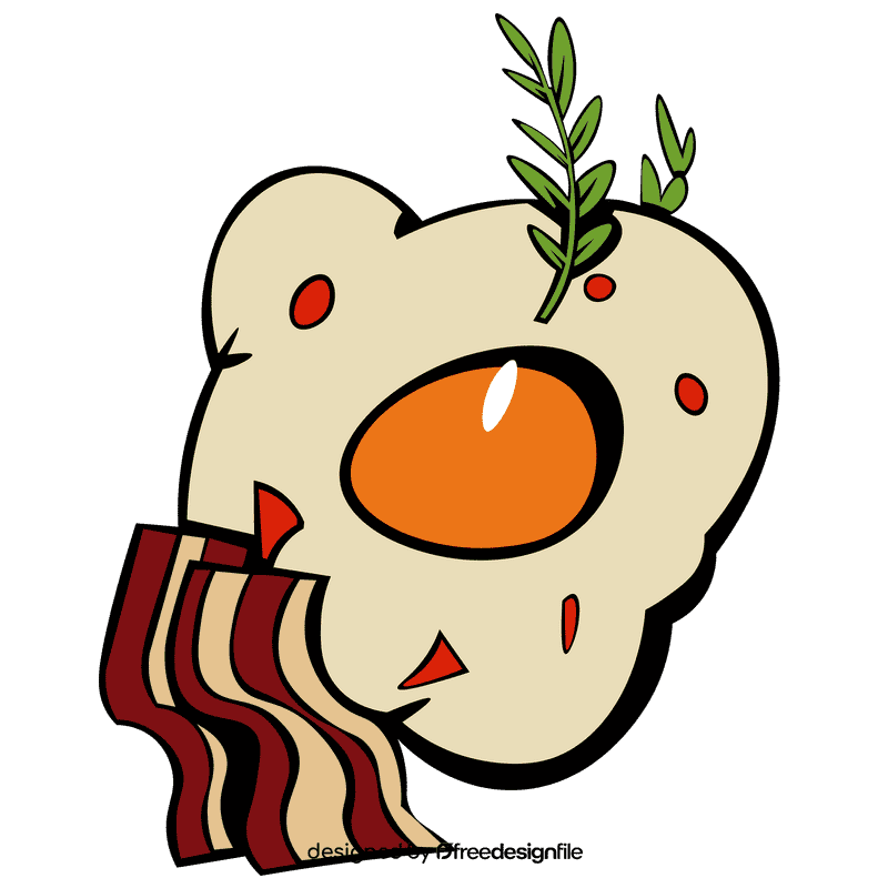 Bacon egg clipart