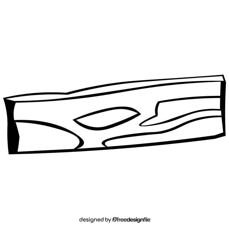 Bacon piece black and white clipart