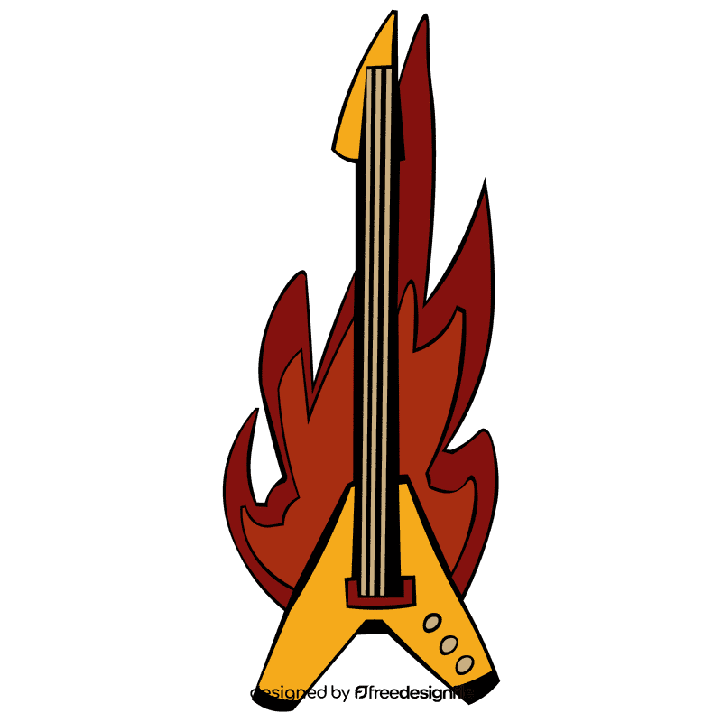 Bass guitar cool clipart