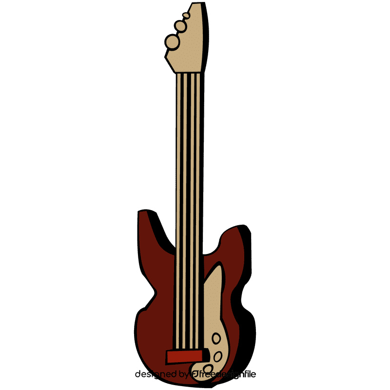Bass guitar dark clipart