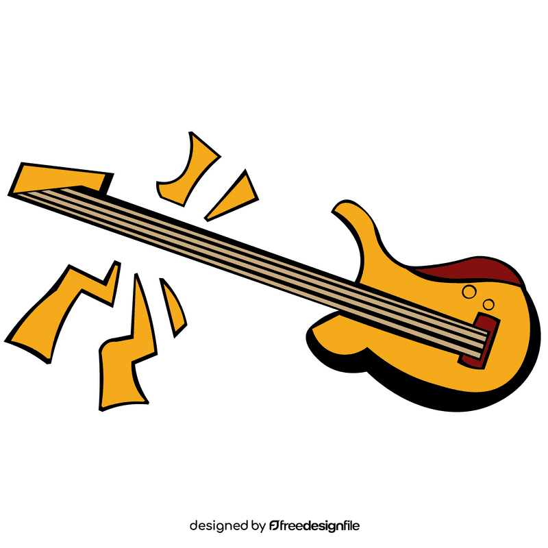 Bass guitar double clipart