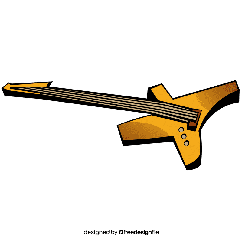 Bass guitar yellow clipart