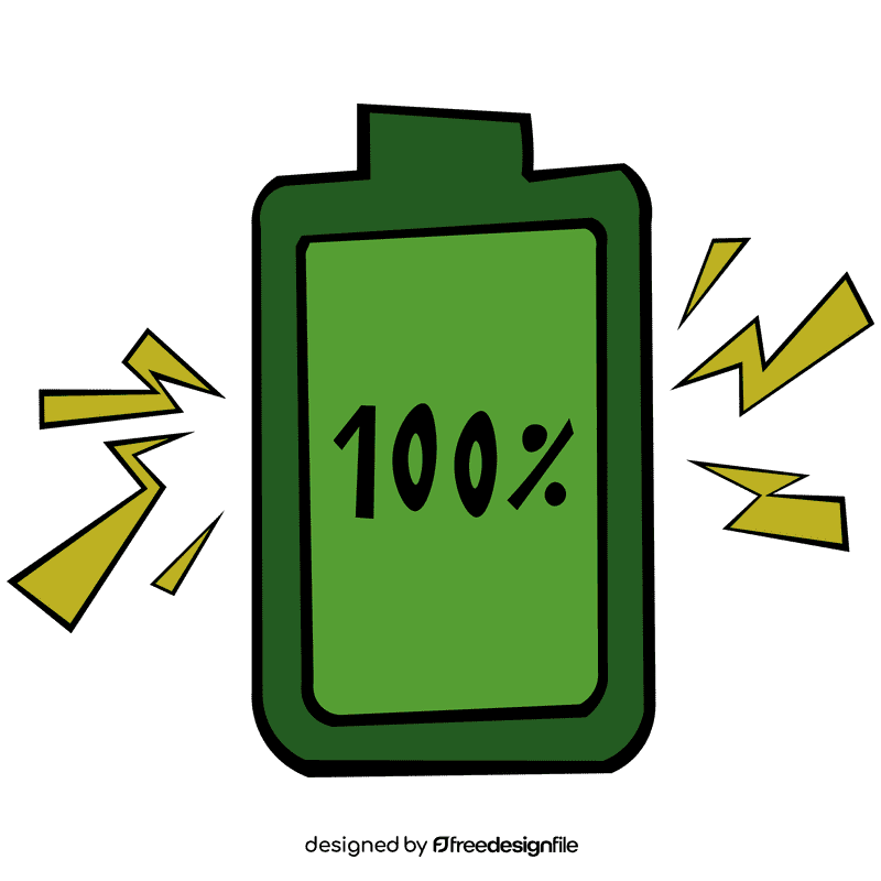 Battery extra full clipart