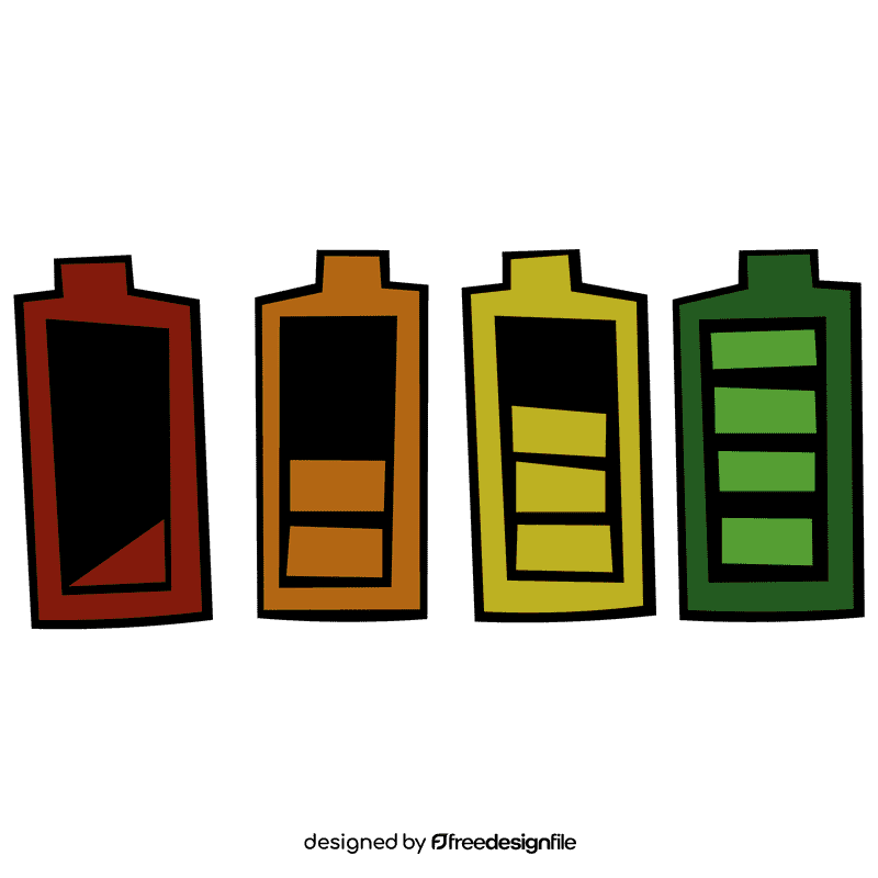 Battery gradation clipart