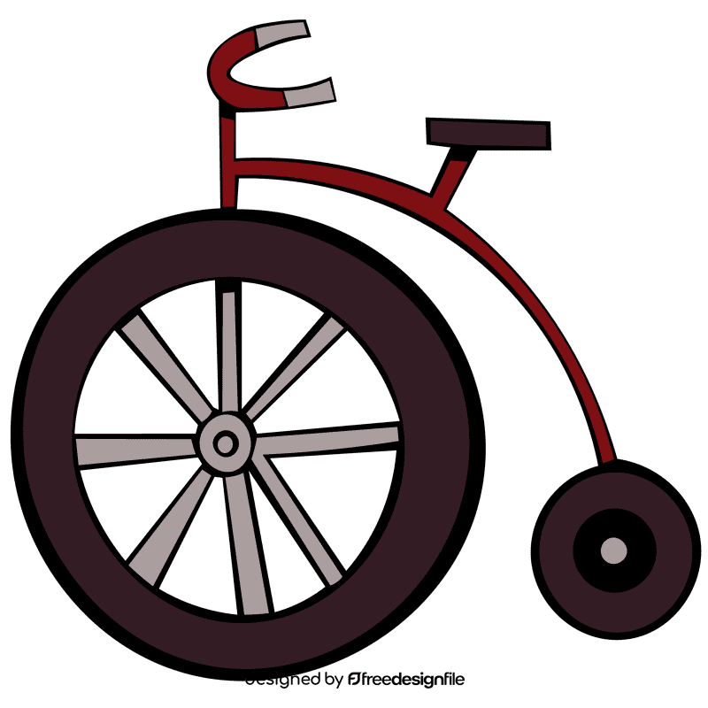 Bike big wheel clipart