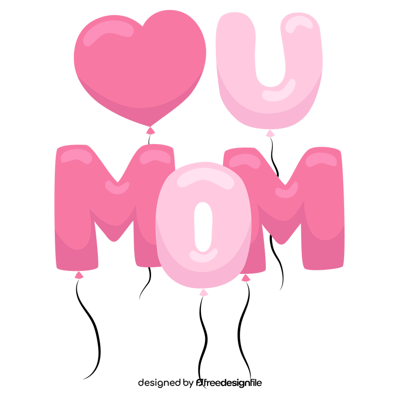 Mothers day balloon love heart clipart
