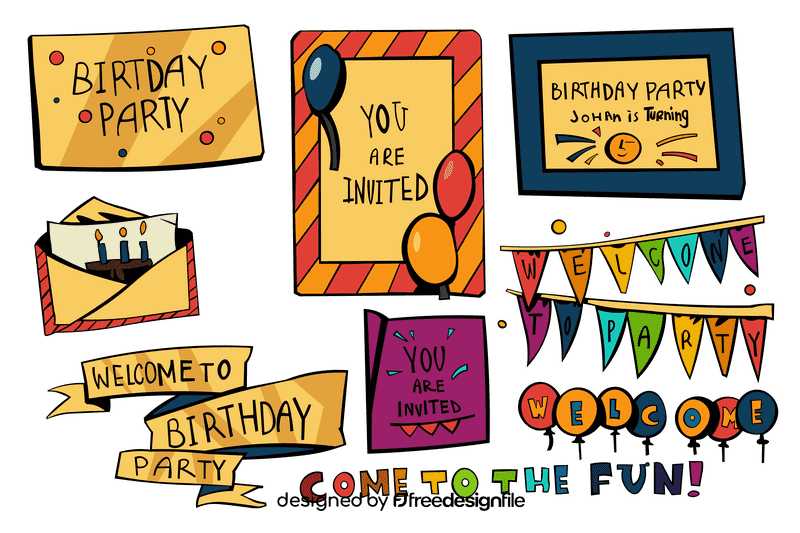 Birthday invitation vector