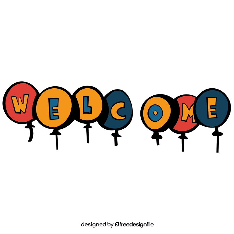 Birthday invitation balloons clipart