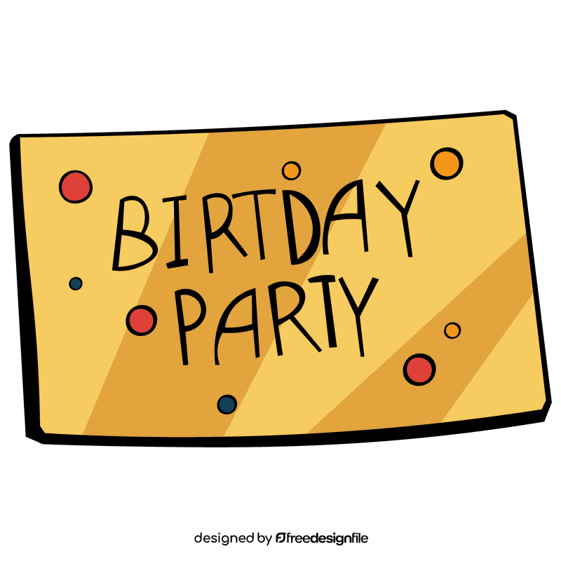 Birthday invitation simple clipart