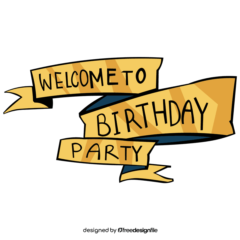 Birthday invitation triple line clipart