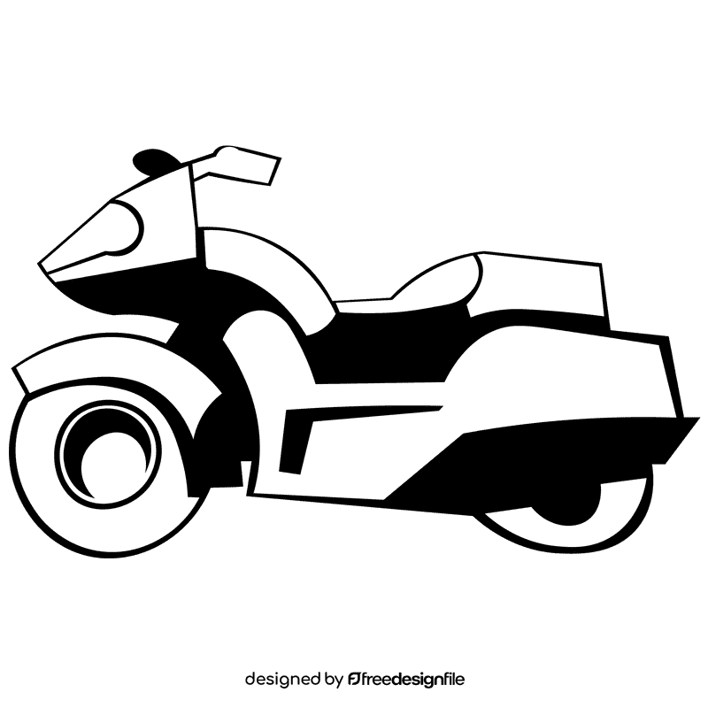 Bmw bike black and white clipart