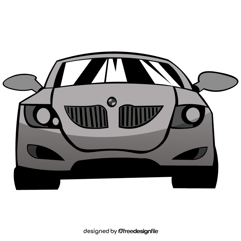 Bmw white front clipart