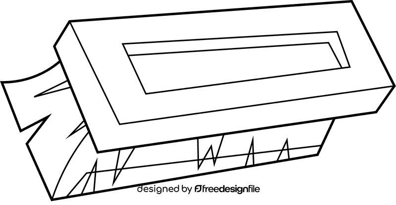 Brush boots black and white clipart