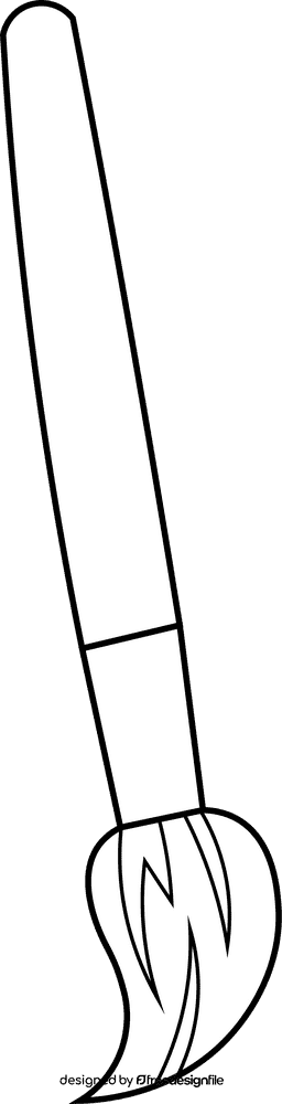 Brush black and white clipart